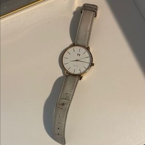 MVMT Gold Case with Gray Strap Watch